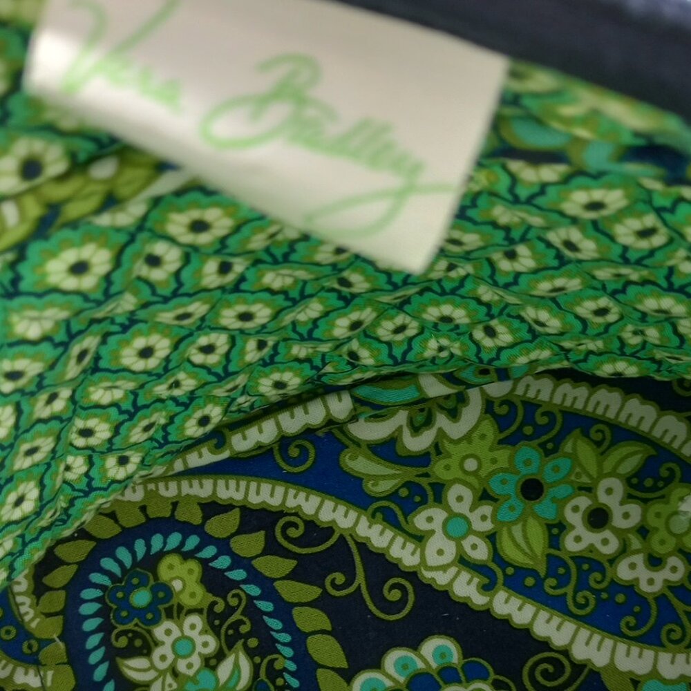 Vera Bradley Rhythm & Blues Retired Hipster Crossbody Paisley Floral Blue Green - Picture 8 of 15